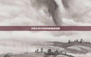 火炬之光2双枪技能加点攻略