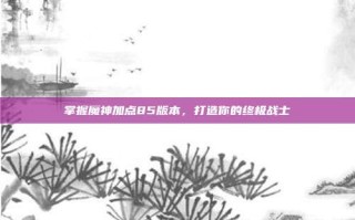 掌握魔神加点85版本，打造你的终极战士