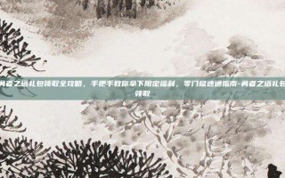 勇者之塔礼包领取全攻略，手把手教你拿下限定福利，零门槛速通指南-勇者之塔礼包领取