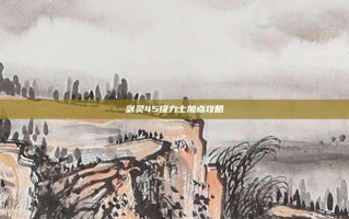 剑灵45级力士加点攻略