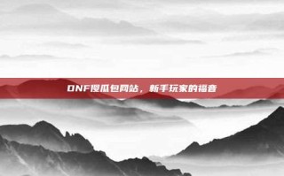 DNF傻瓜包网站，新手玩家的福音