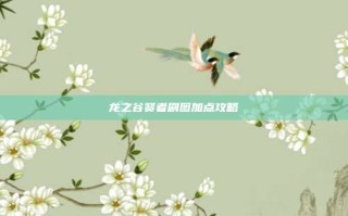龙之谷贤者刷图加点攻略