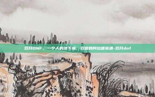 双开DNF，一个人的地下城，双倍的阿拉德奇遇-双开dnf