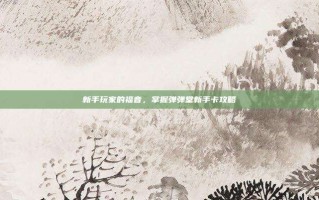 新手玩家的福音，掌握弹弹堂新手卡攻略