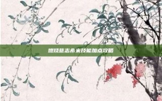 燃烧意志希米技能加点攻略