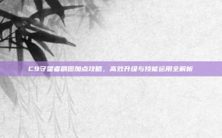 C9守望者刷图加点攻略，高效升级与技能运用全解析