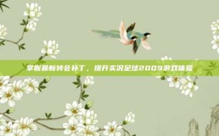 掌握最新转会补丁，提升实况足球2009游戏体验