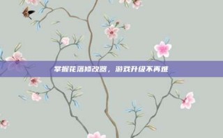 掌握花落修改器，游戏升级不再难