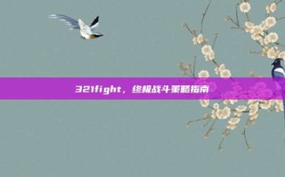 321fight，终极战斗策略指南