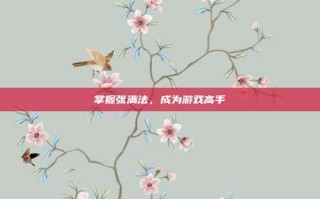 掌握张满法，成为游戏高手