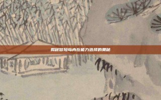 揭秘冒险岛内在能力选择的奥秘