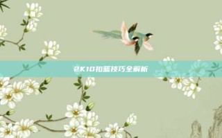 2K10扣篮技巧全解析