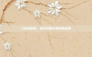 三多战歌网，游戏攻略与资讯的宝库