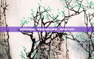 混沌军团秘籍，掌握游戏核心策略，提升战斗效率