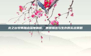 龙之谷牧师加点深度解析，兼顾输出与生存的实战策略