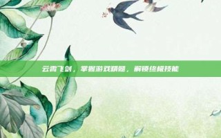 云霄飞剑，掌握游戏精髓，解锁终极技能
