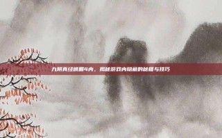 九阴真经峨眉4内，揭秘游戏内隐藏的秘籍与技巧