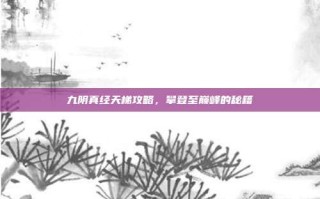 九阴真经天梯攻略，攀登至巅峰的秘籍
