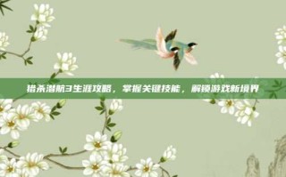 猎杀潜航3生涯攻略，掌握关键技能，解锁游戏新境界