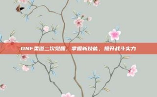 DNF柔道二次觉醒，掌握新技能，提升战斗实力