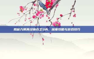 揭秘九阴真经锦衣卫3内，深度攻略与游戏技巧