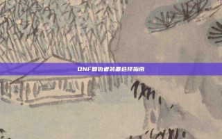 DNF复仇者装备选择指南