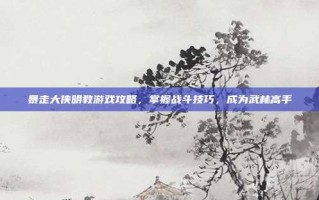 暴走大侠明教游戏攻略，掌握战斗技巧，成为武林高手