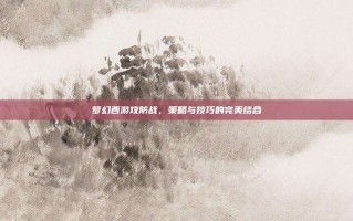 梦幻西游攻防战，策略与技巧的完美结合