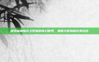 探索魔兽信长之野望的奇幻世界，策略与冒险的完美结合
