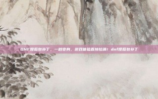 DNF傻瓜包补丁，一秒变身，游戏体验直接拉满！dnf傻瓜包补丁