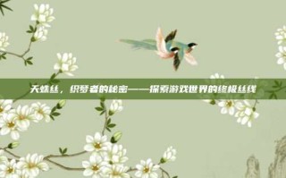 天蛛丝，织梦者的秘密——探索游戏世界的终极丝线