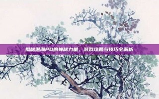 揭秘退潮PO的神秘力量，游戏攻略与技巧全解析
