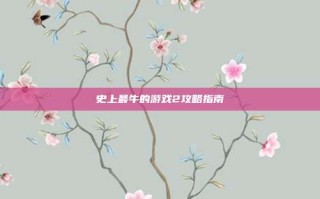 史上最牛的游戏2攻略指南