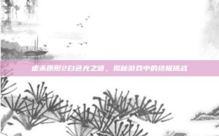 虐杀原形2白色光之谜，揭秘游戏中的终极挑战