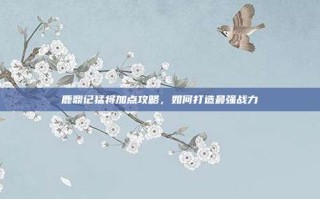 鹿鼎记猛将加点攻略，如何打造最强战力