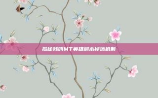 揭秘我叫MT英雄副本掉落机制
