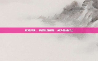 双枪对决，掌握游戏精髓，成为终极战士