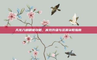 天龙八部刷猪攻略，高效升级与资源获取指南