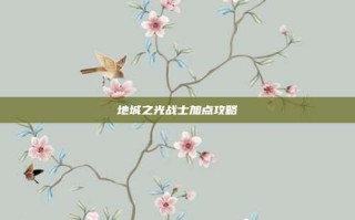 地城之光战士加点攻略