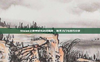 Steam上简单模拟游戏指南，新手入门与技巧分享