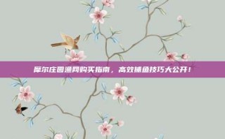 摩尔庄园渔网购买指南，高效捕鱼技巧大公开！