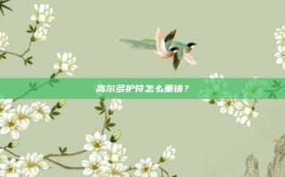 高尔多护符怎么重铸？