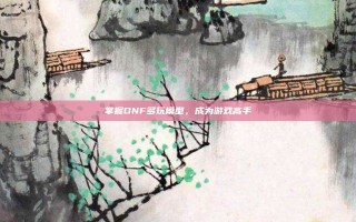 掌握DNF多玩模型，成为游戏高手