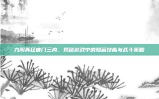 九阴真经唐门三内，揭秘游戏中的隐藏技能与战斗策略