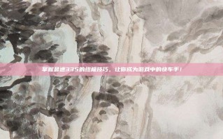 掌握最速335的终极技巧，让你成为游戏中的快车手！