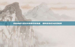 揭秘勇者斗恶龙中的鲁莽修炼者，如何避免成为游戏陷阱