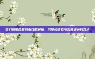 梦幻西游琵琶副本攻略解析，沉浸式体验与高效通关的艺术