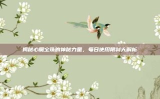 揭秘心魔宝珠的神秘力量，每日使用限制大解析
