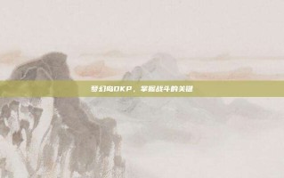 梦幻岛DKP，掌握战斗的关键