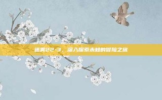 迷雾22-3，深入探索未知的冒险之旅